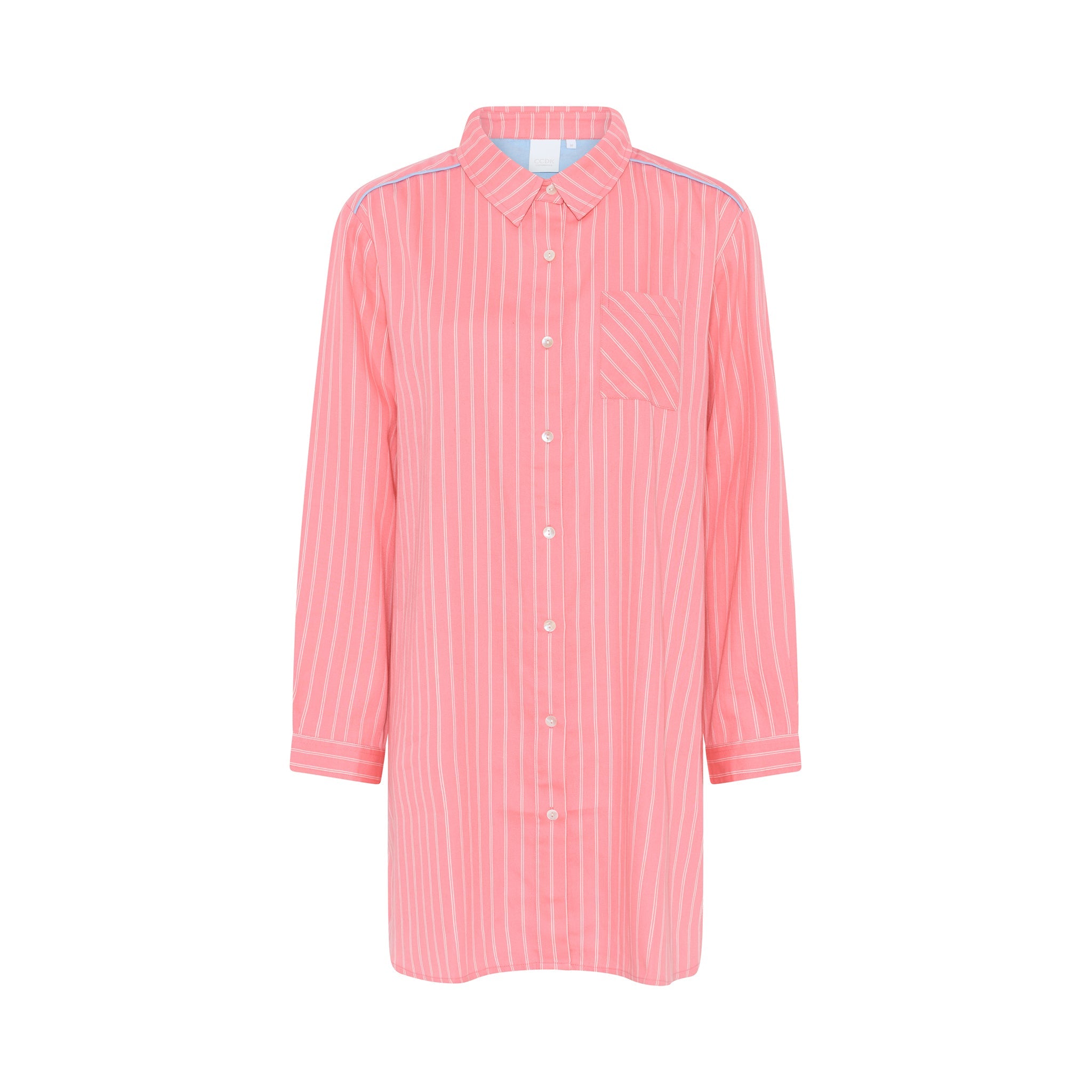 Mary Shirt, Geranium Pink Stripe