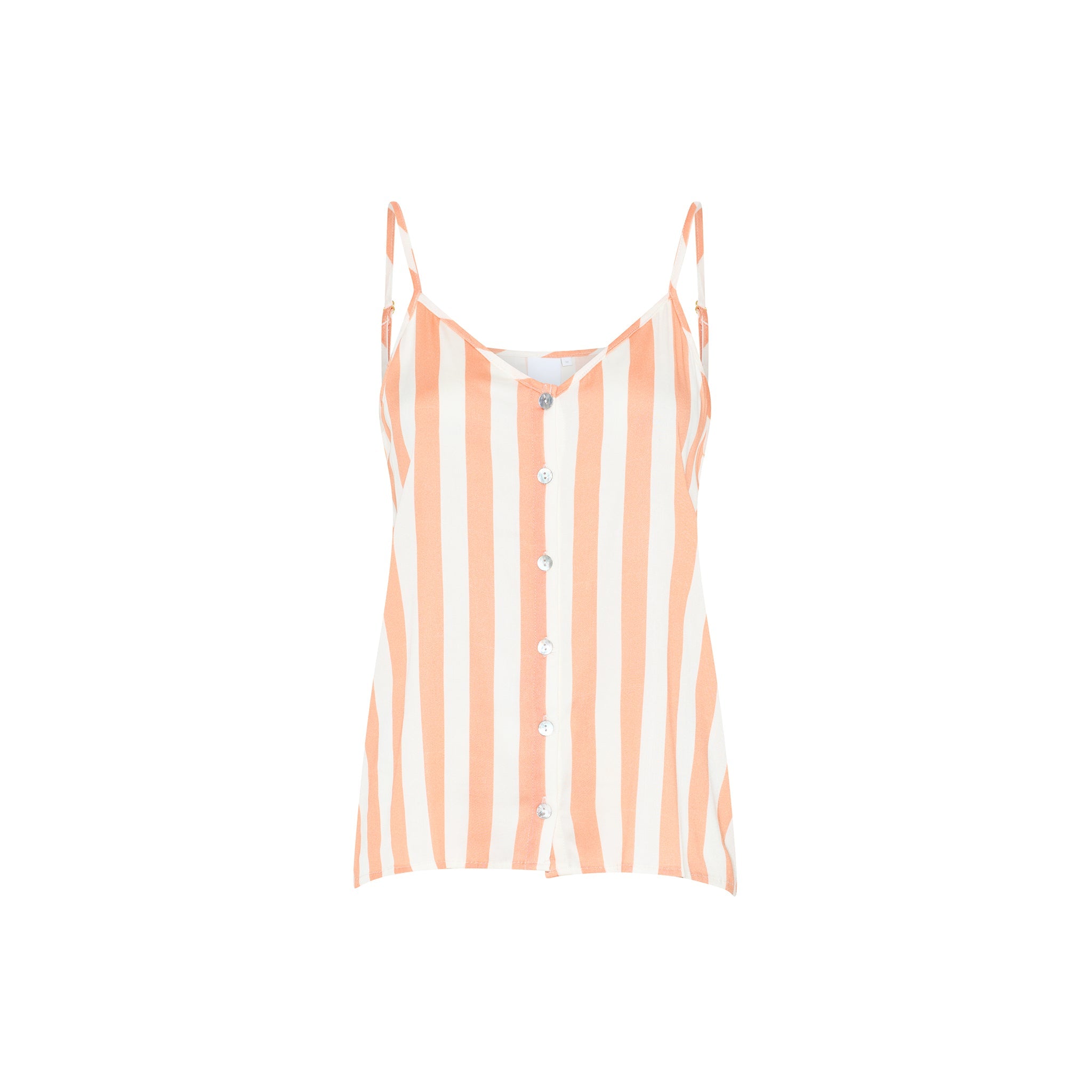 Janet Chemise Top, Coral Sands Stripe
