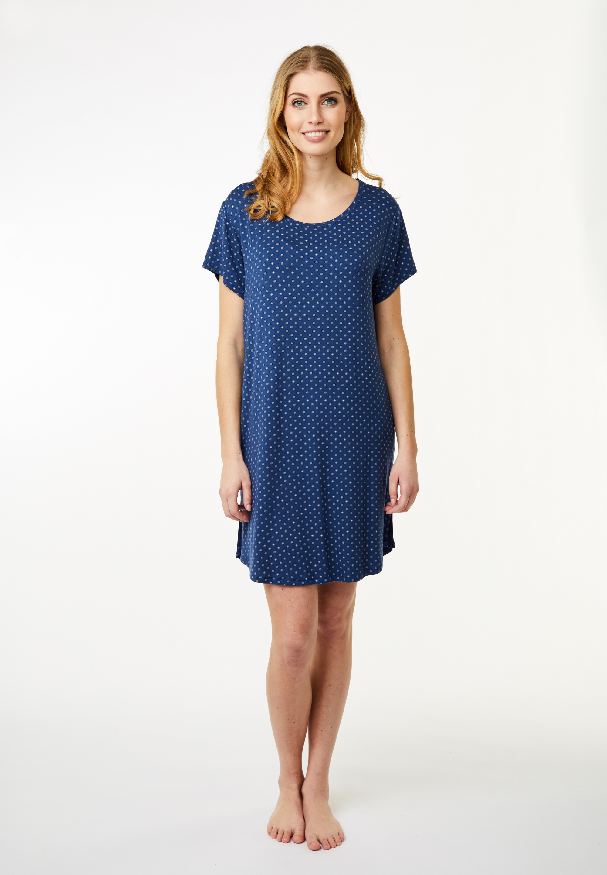 Nicole Short Sleeve Dress, Ensign Blue