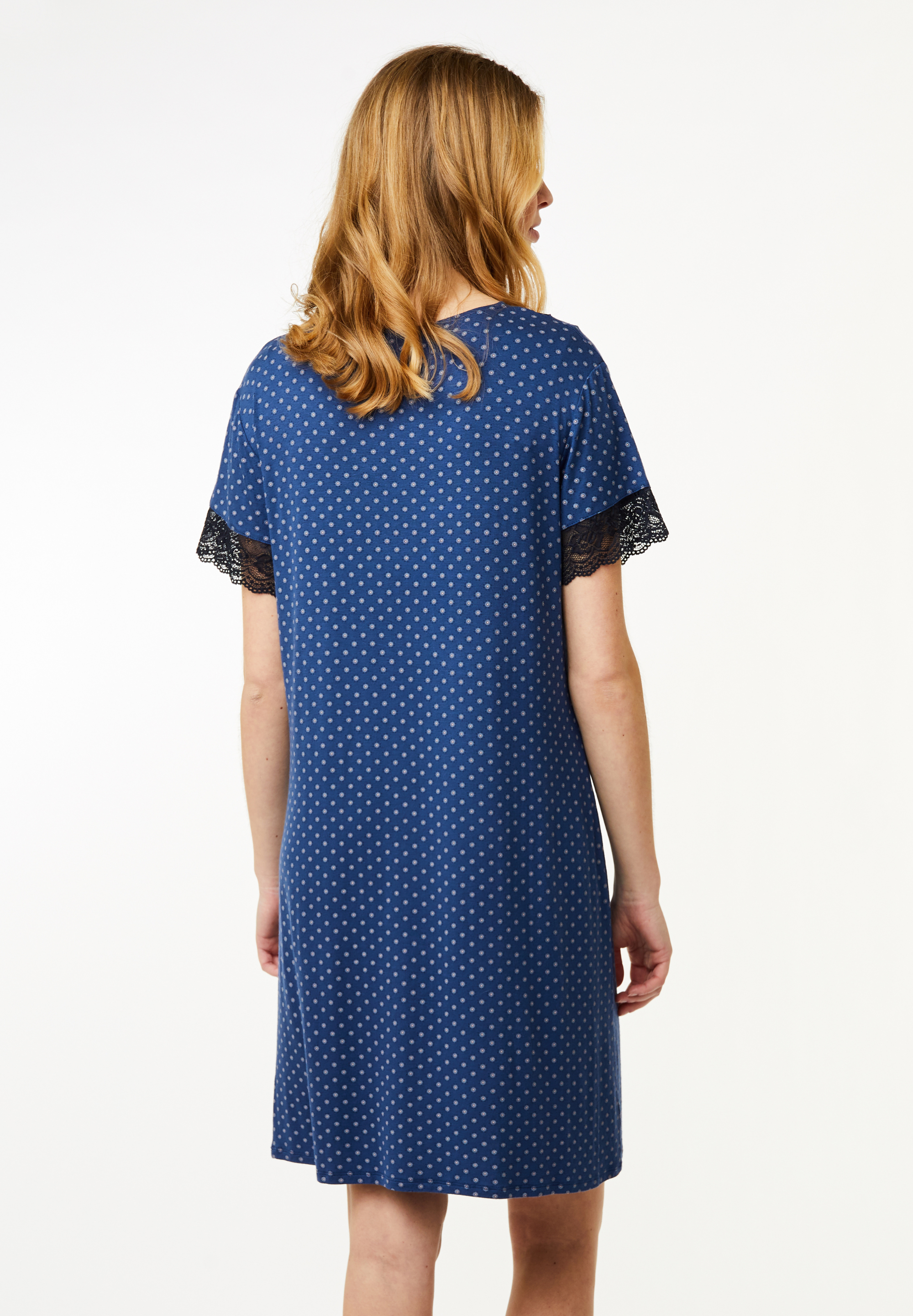 Karita Short Sleeve Dress, Ensign Blue
