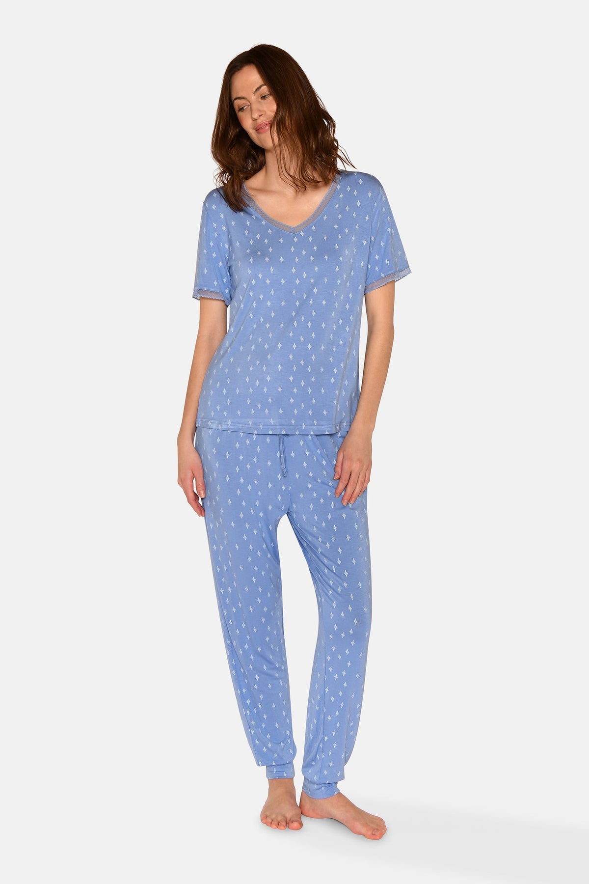 Jordan S/S T-shirt, Azurine AOP – CCDK Copenhagen