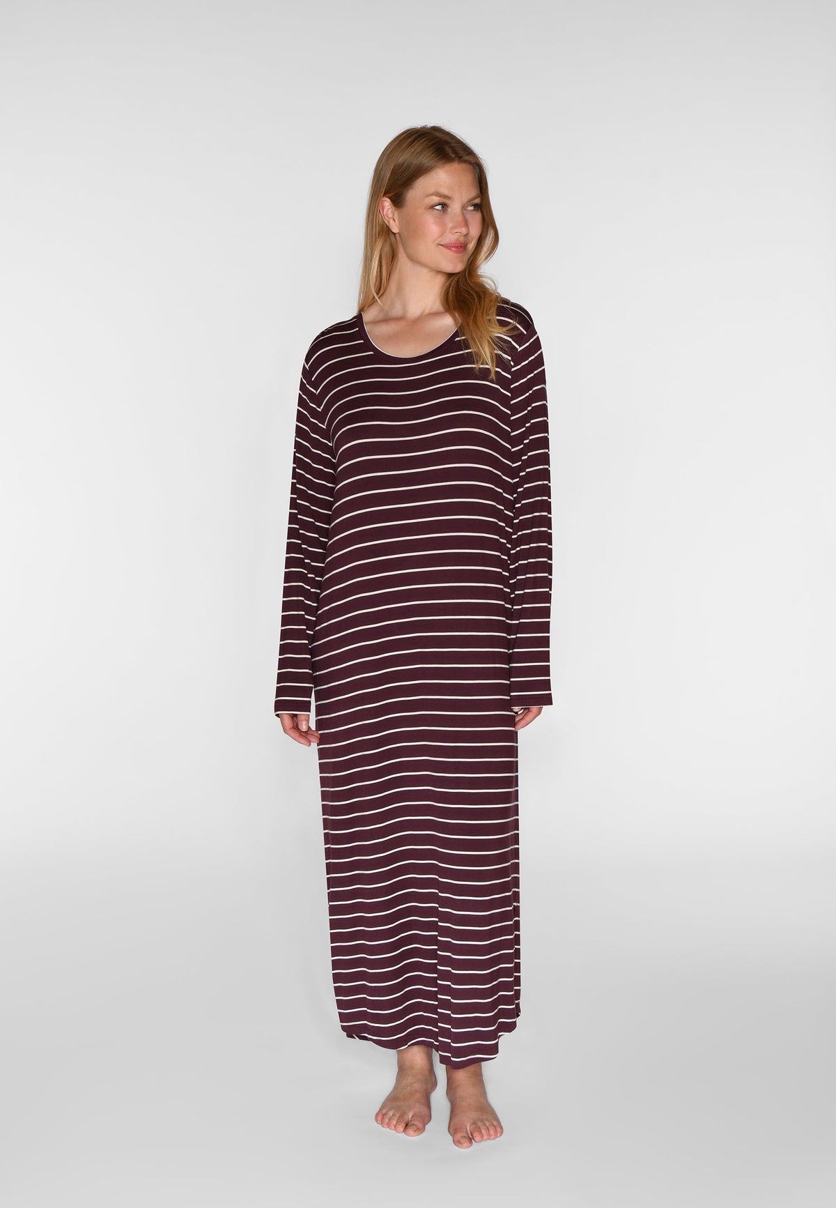 Nicole L/S Long Dress, Fudge Stripe – CCDK Copenhagen