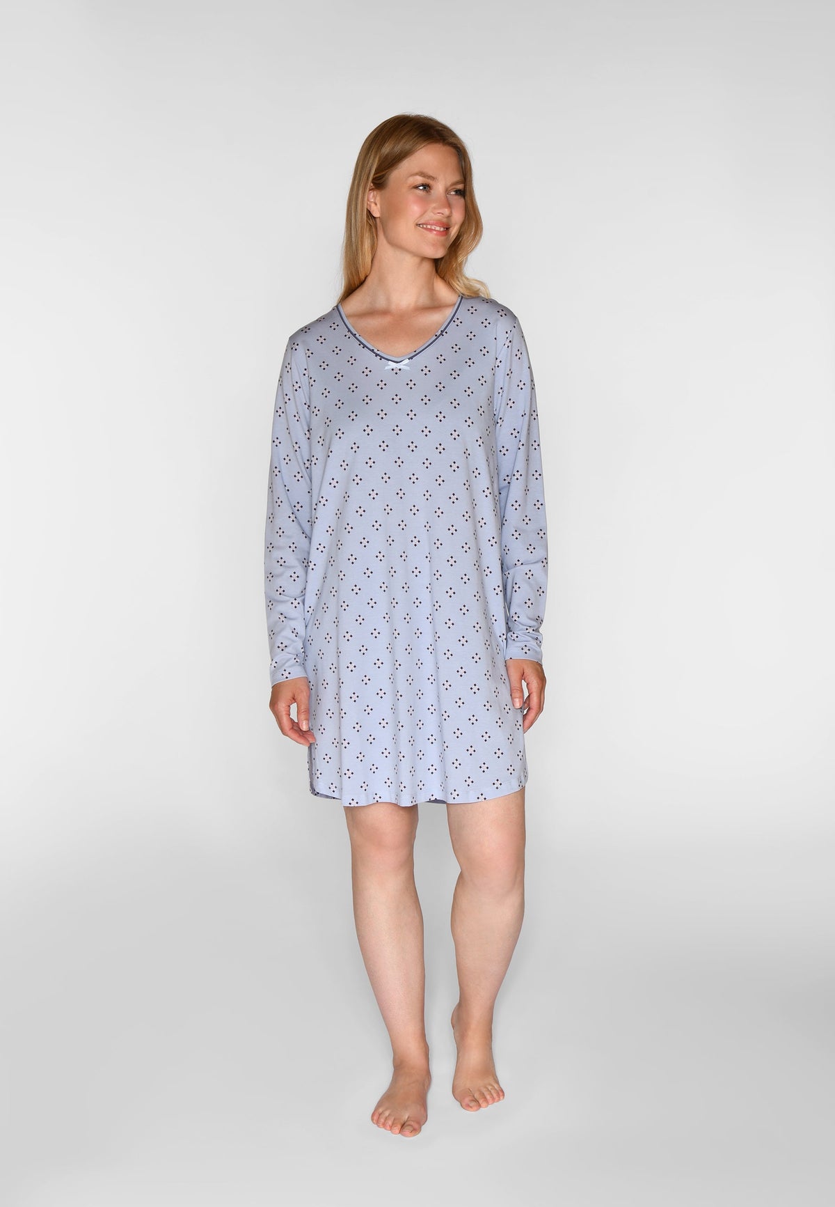 Nicole L/S V-neck Dress, Eventide AOP – CCDK Copenhagen
