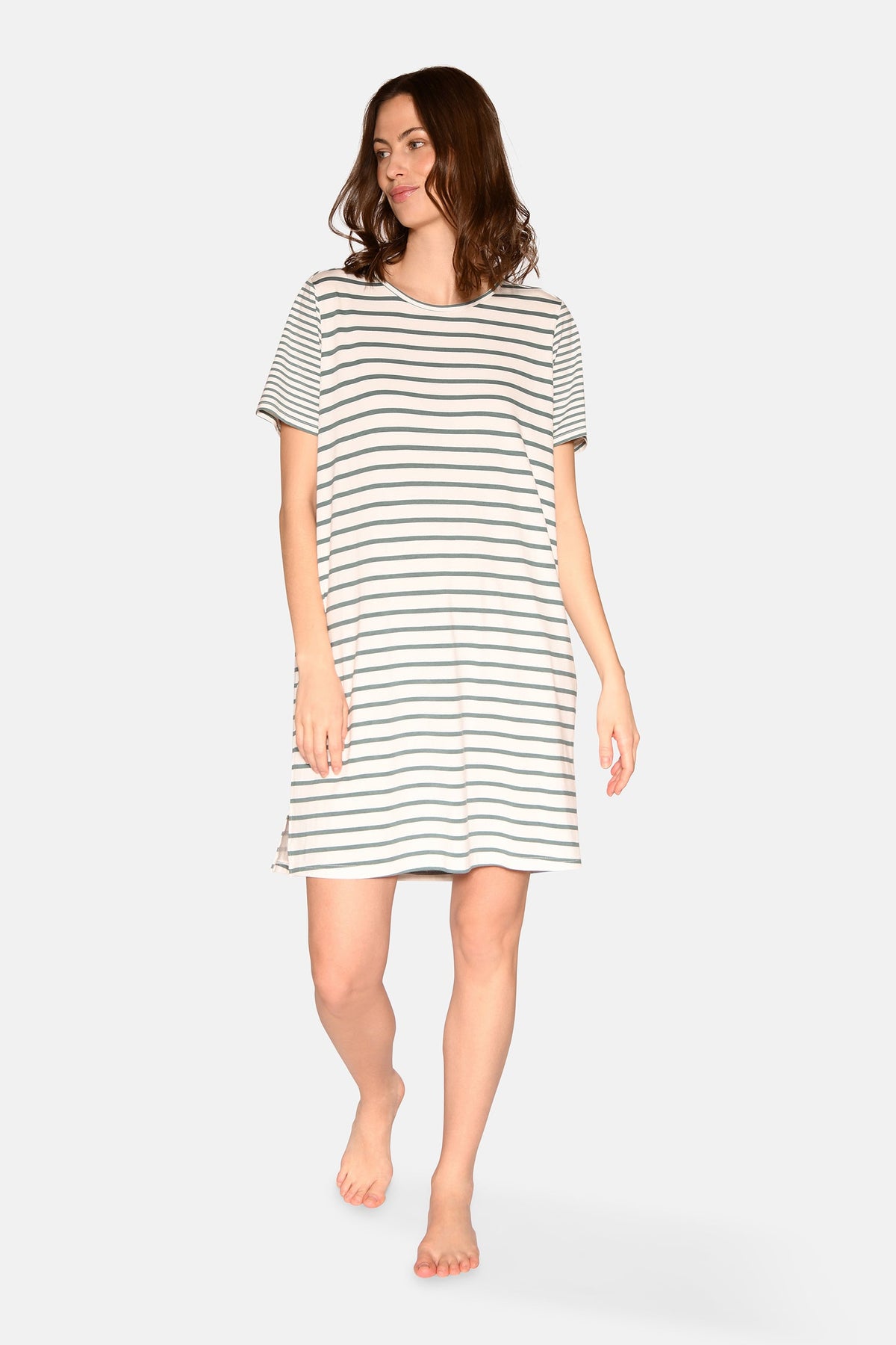Bea S/S Dress, Sagebrush Green Stripe. – CCDK Copenhagen