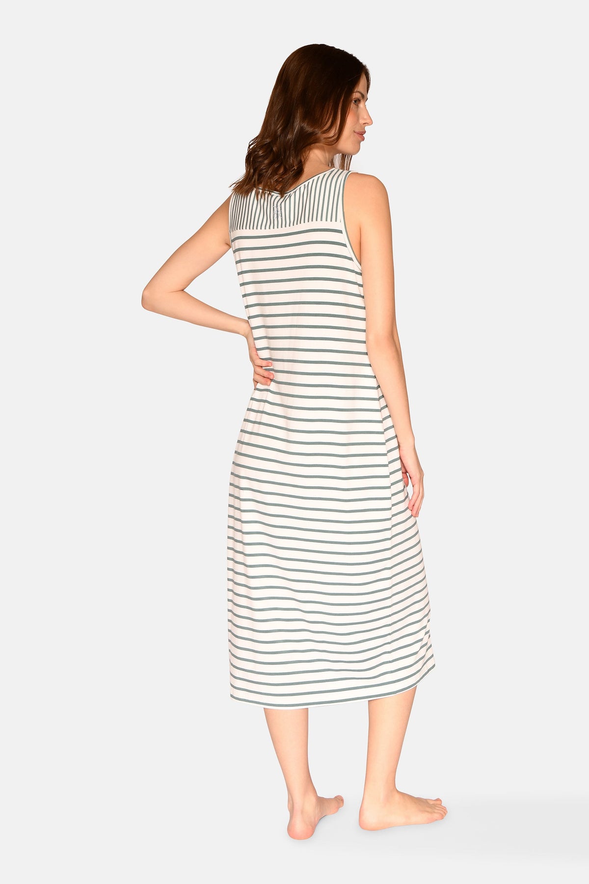 Anna Strap Dress, Sagebrush Green Stripe. – CCDK Copenhagen
