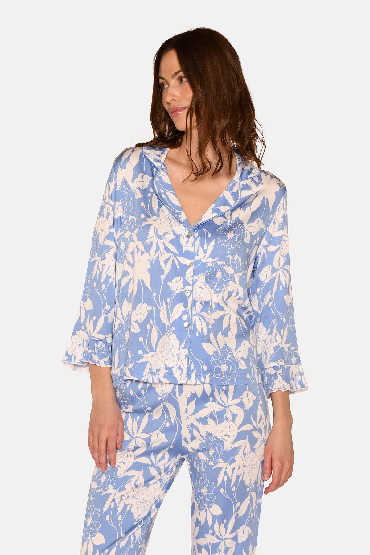 Saga Short Shirt, Azurine AOP. – CCDK Copenhagen