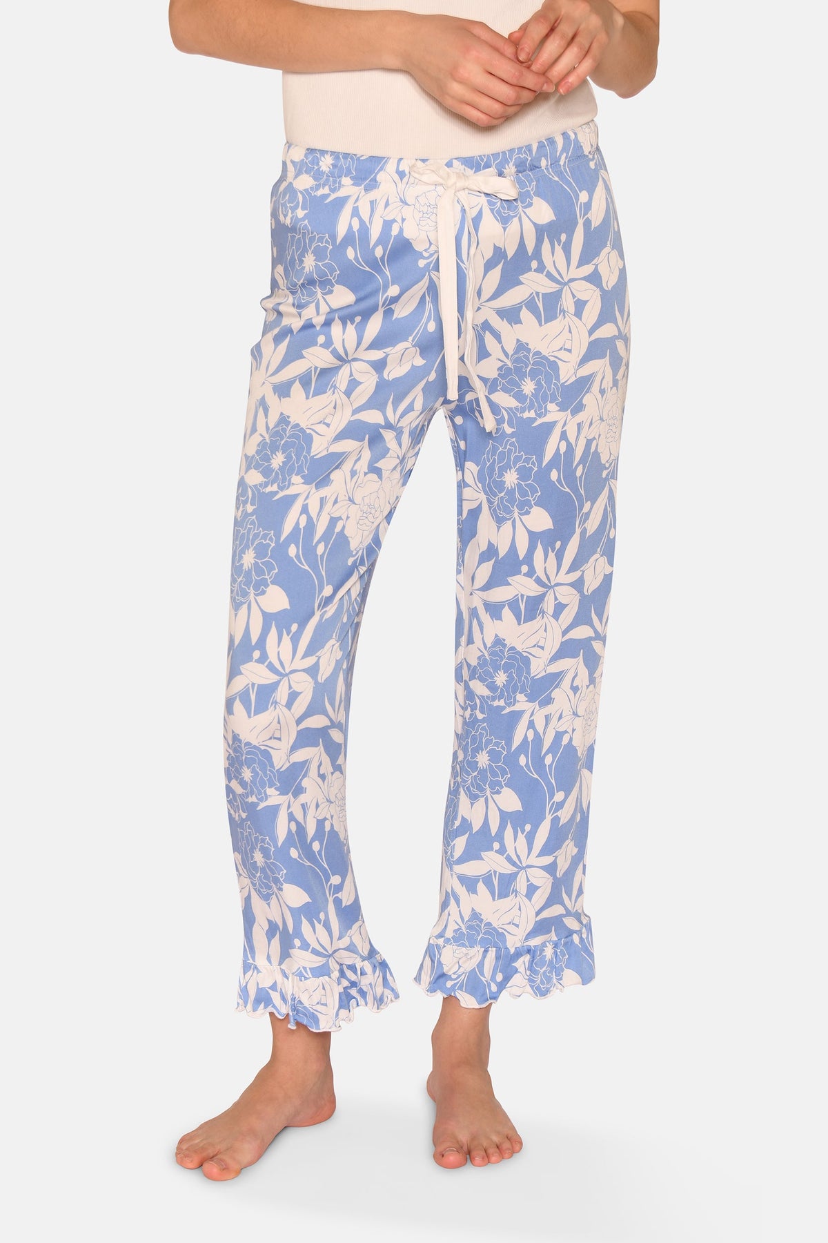 Saga Crop Pants, Azurine AOP. – CCDK Copenhagen