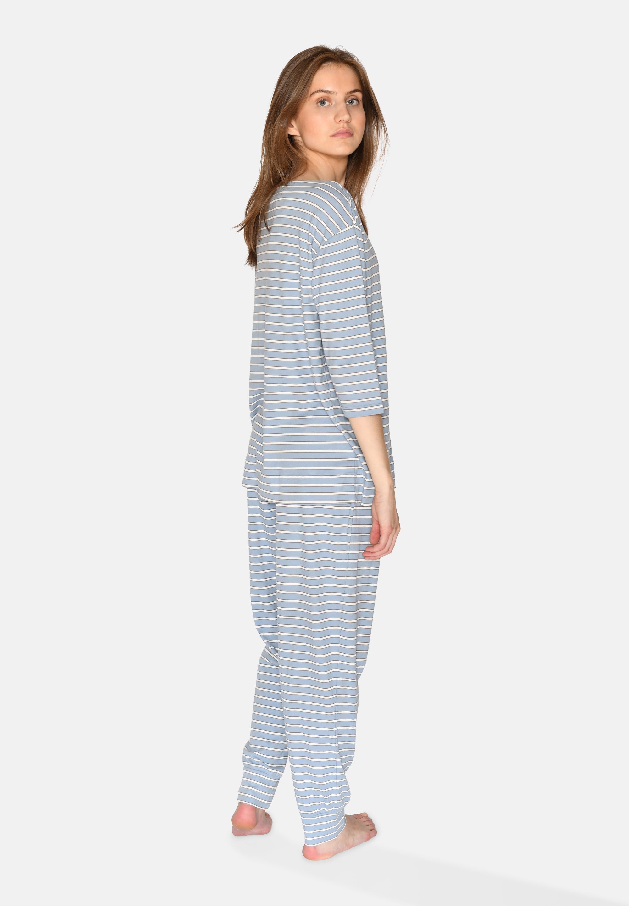 Janis T-shirt, Faded Denim Stripe