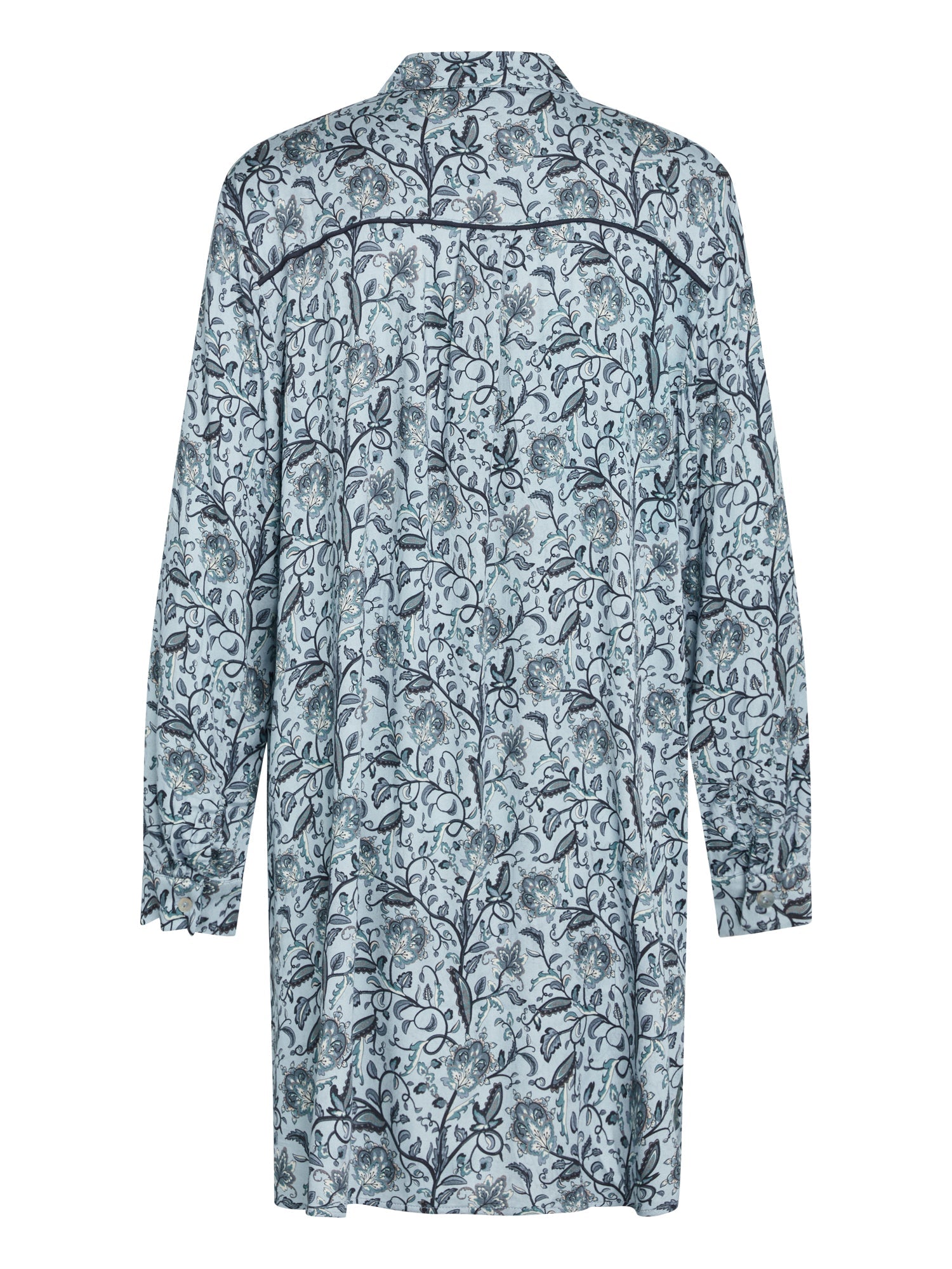 Jinna Boyfriend Shirt, Celestian Blue AOP