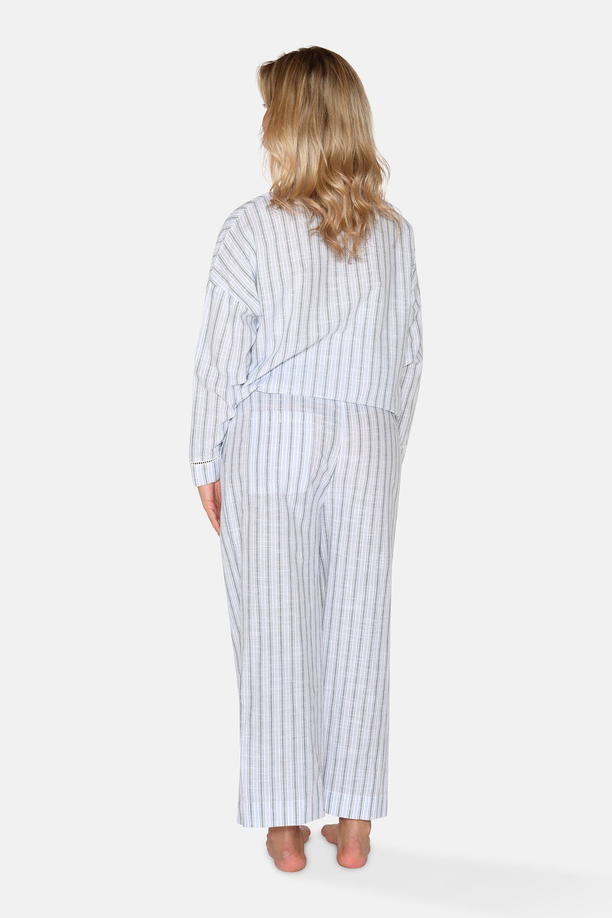 Mila Cropped Pants, Sagebrush Green Stripe – CCDK Copenhagen