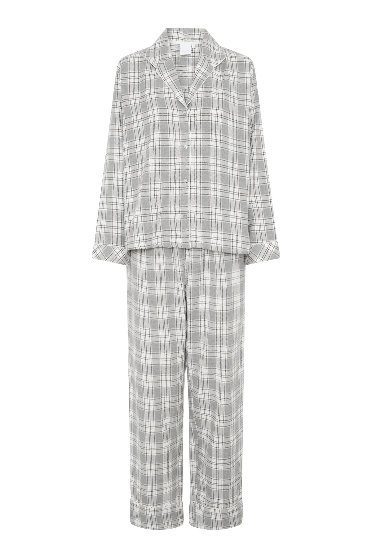 Helga Check Set, Grey Melange Check – CCDK Copenhagen