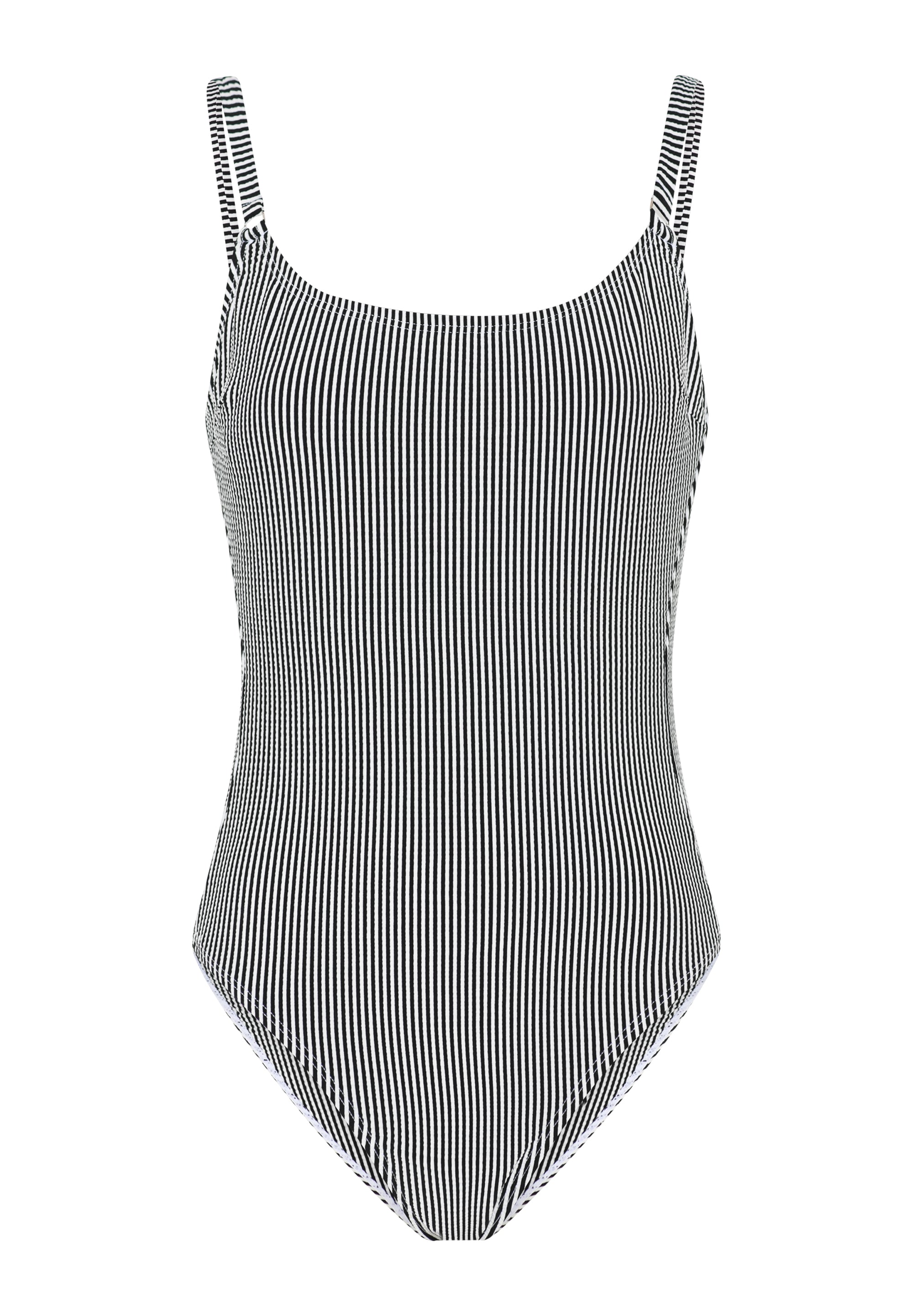 Bella Swimsuit w. Cup, Black Stripe