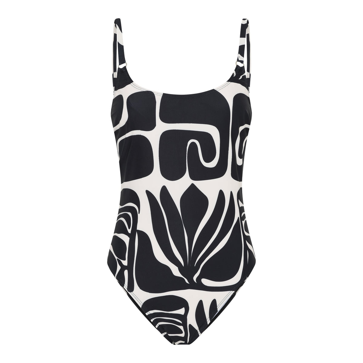 Bella Swimsuit w. Wire, Black AOP – CCDK Copenhagen
