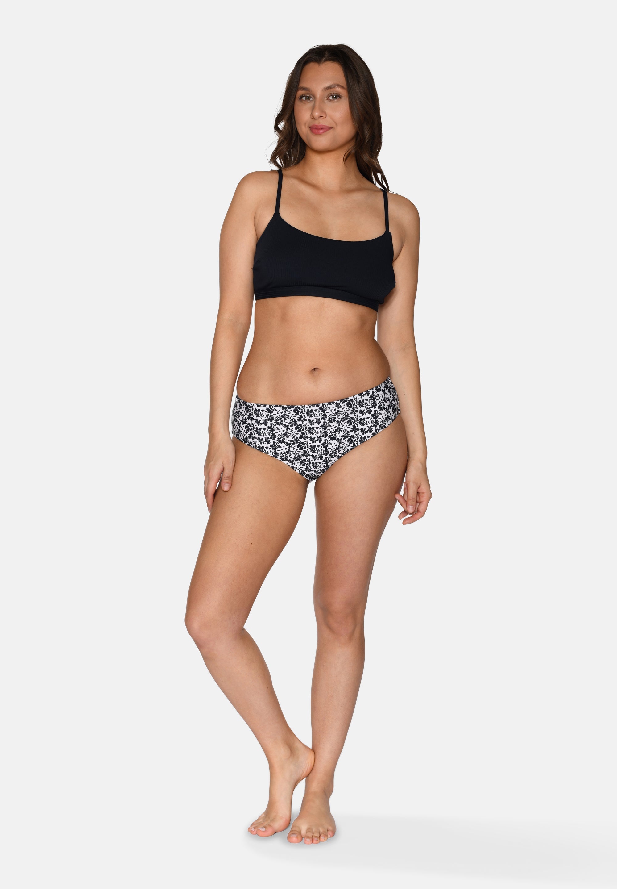 Brianna Bikini Bottom, Black AOP