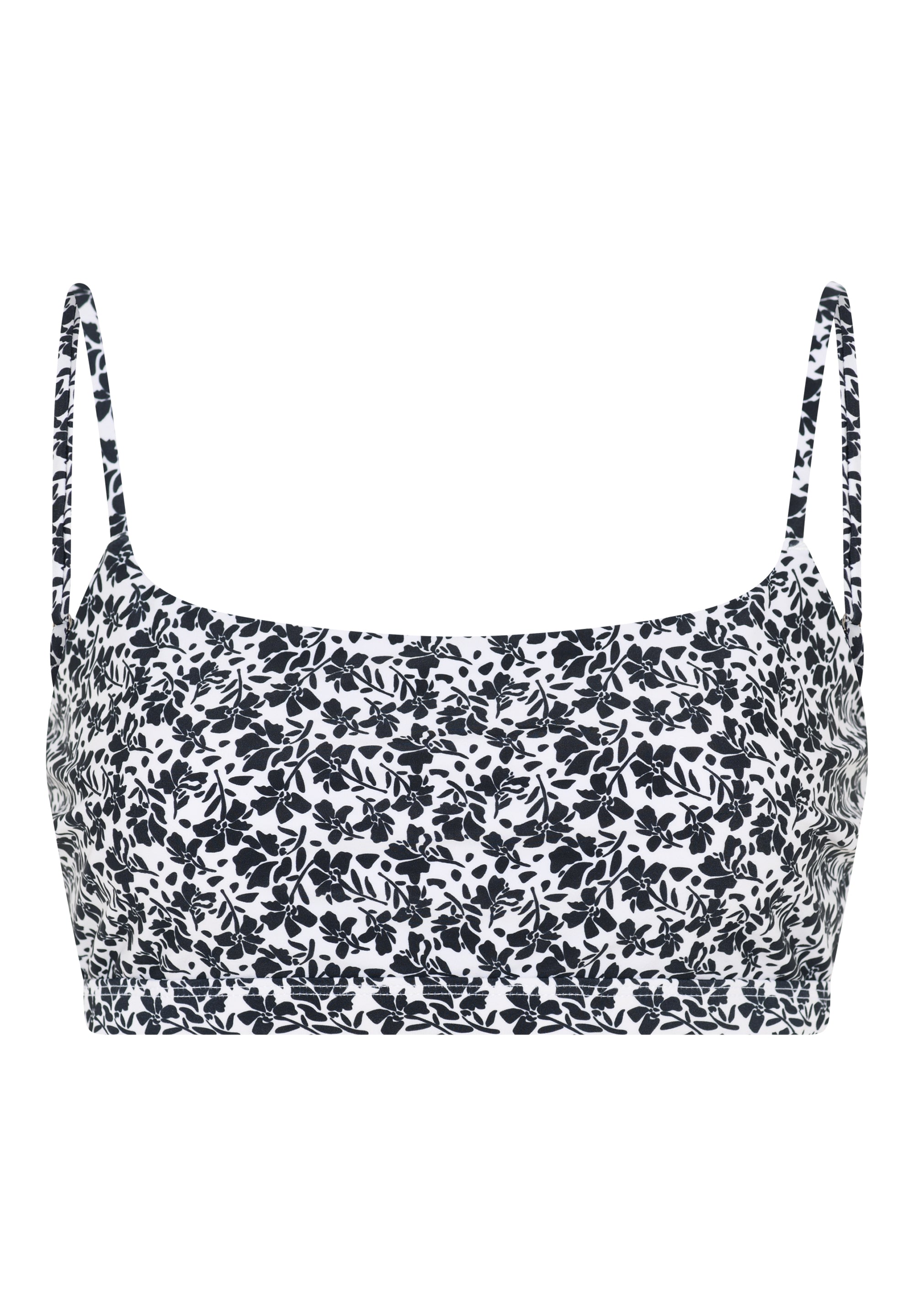 Babette Bikini Top, Black AOP