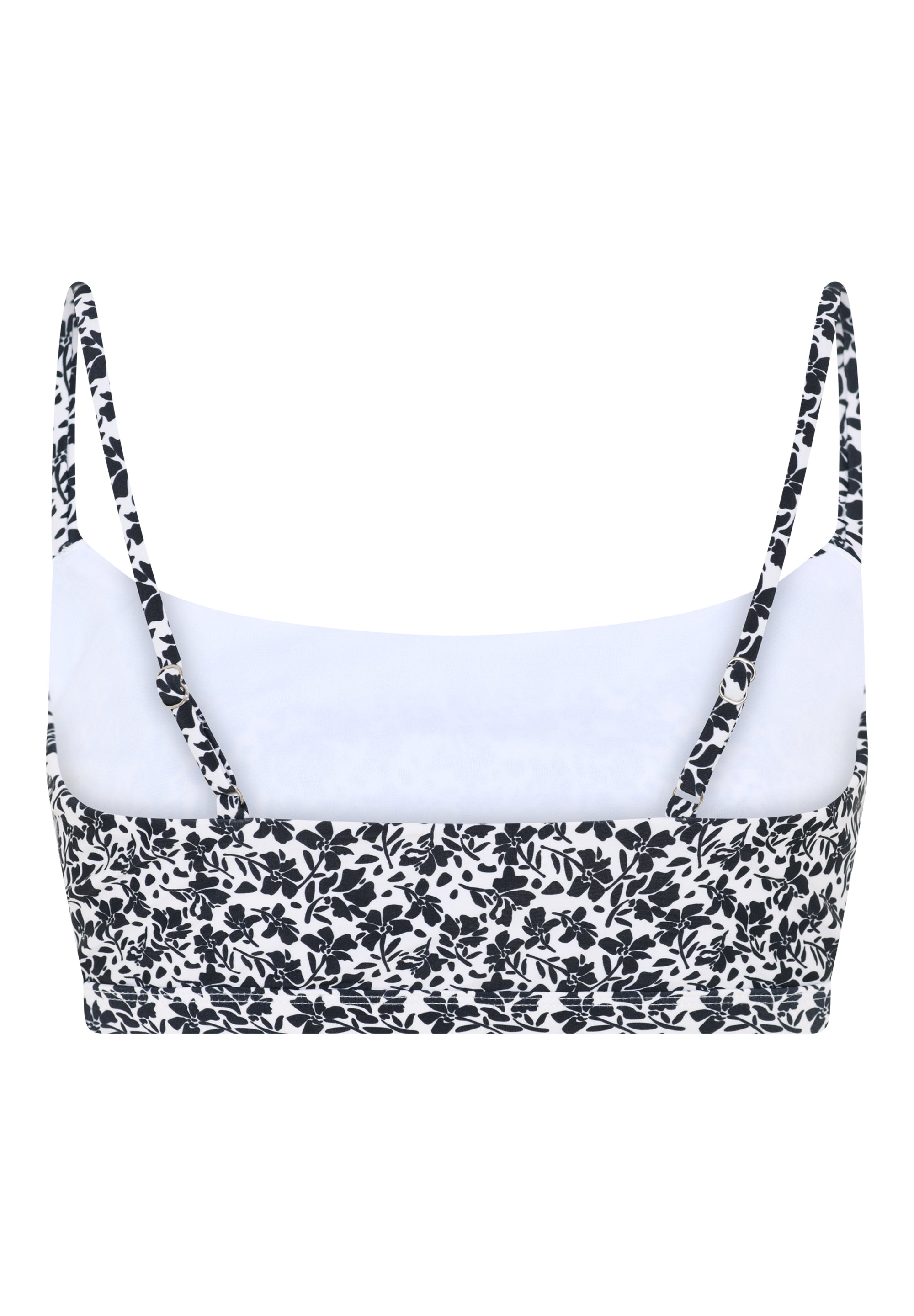 Babette Bikini Top, Black AOP