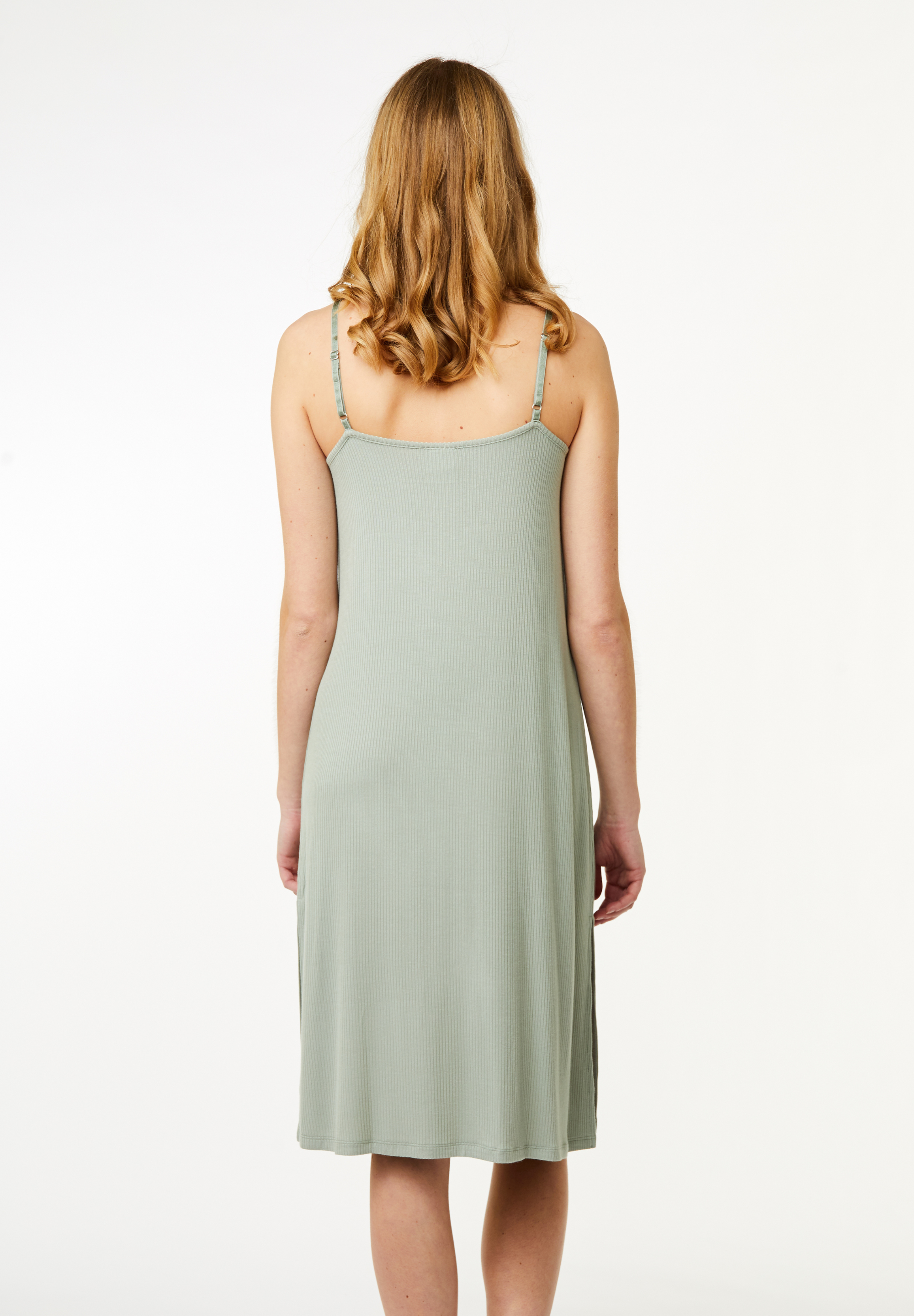 Sally Chemise Dress, Iceberg Green