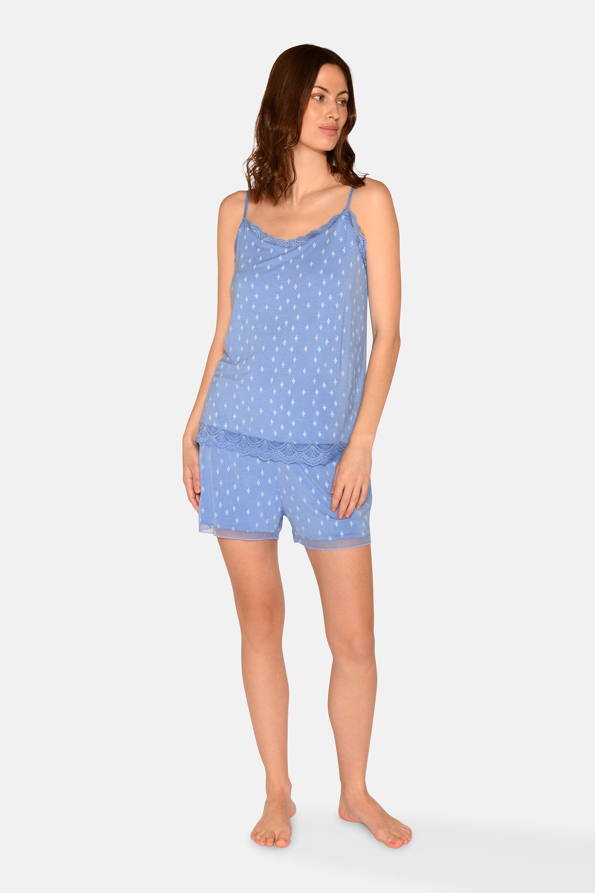 Kendall Chemise Top, Azurine AOP – CCDK Copenhagen