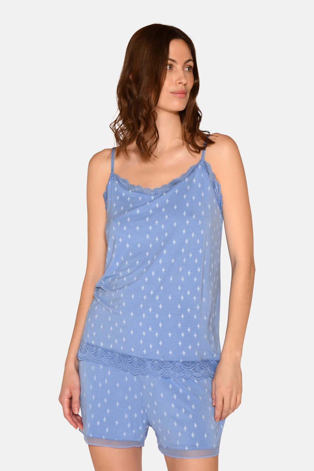 Kendall Chemise Top, Azurine AOP – CCDK Copenhagen