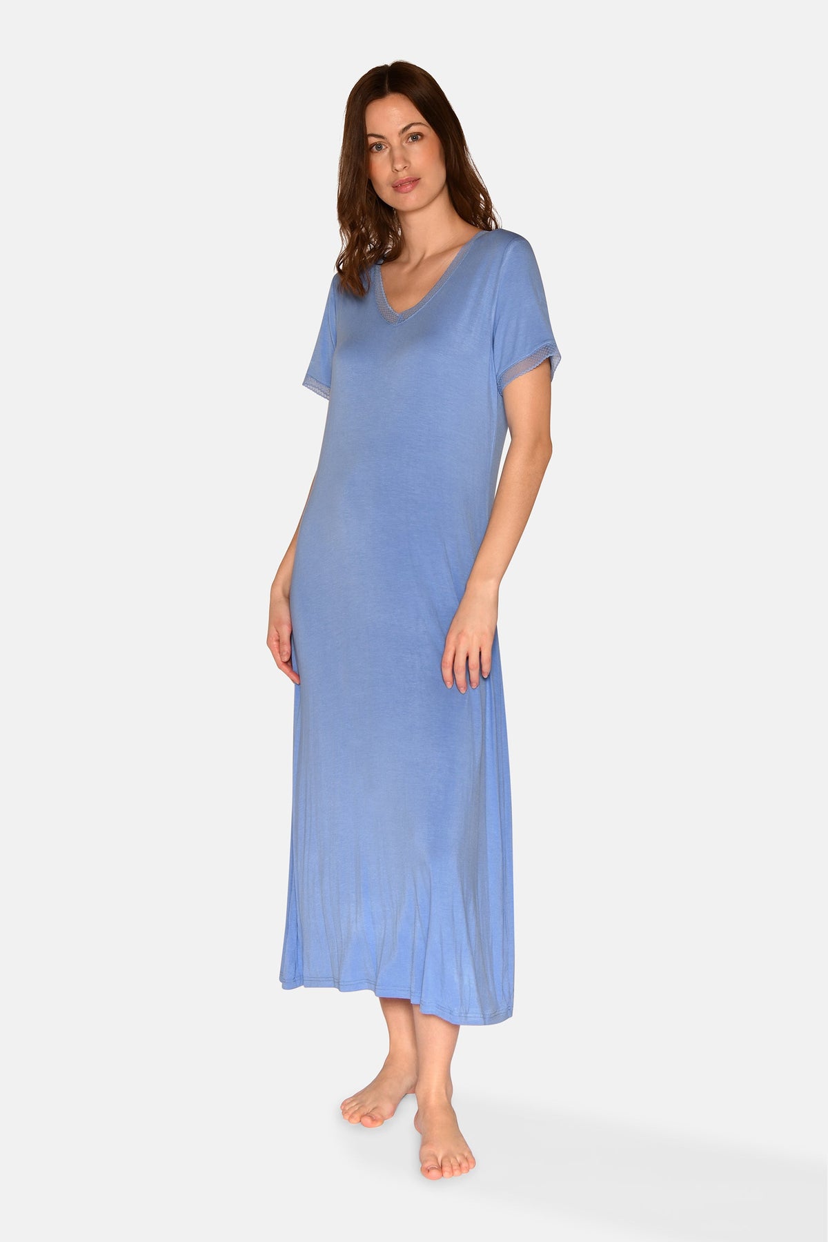 Jacqueline S/S long Dress, Azurine – CCDK Copenhagen