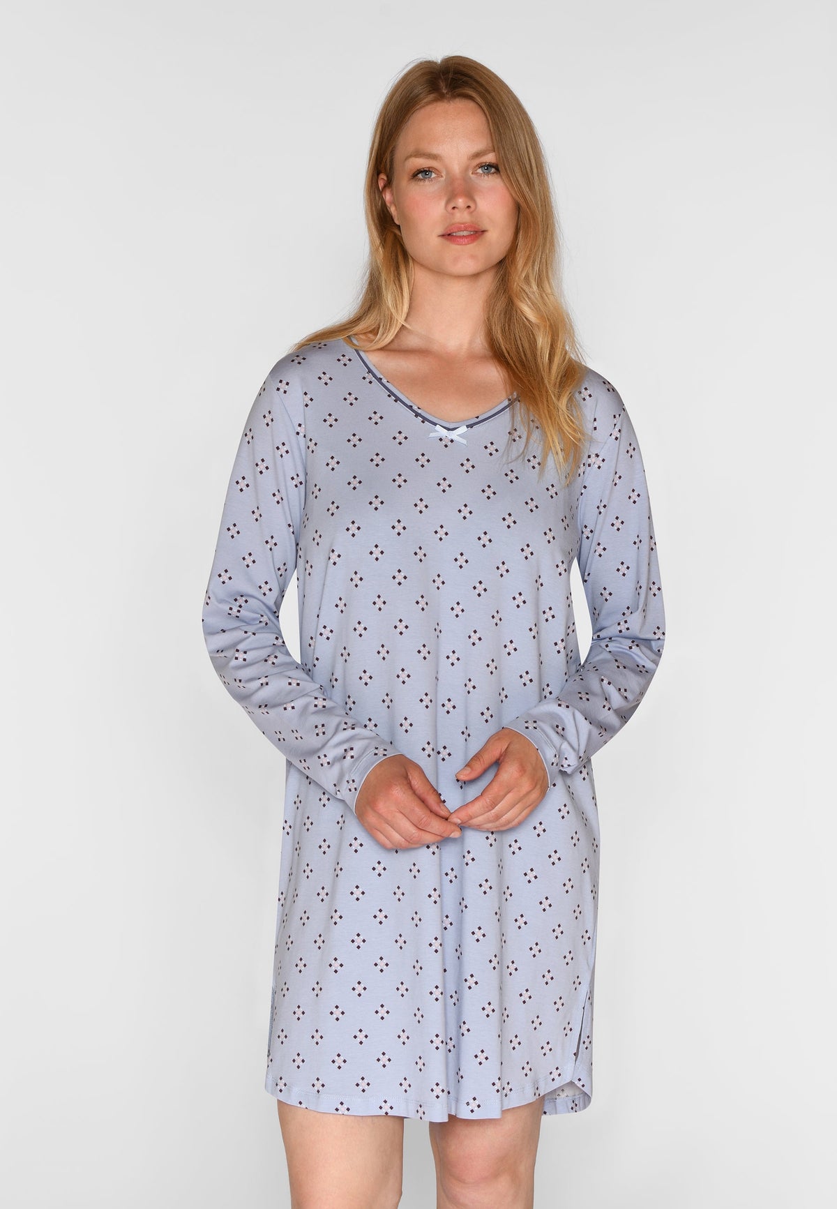 Nicole L/S V-neck Dress, Eventide AOP – CCDK Copenhagen