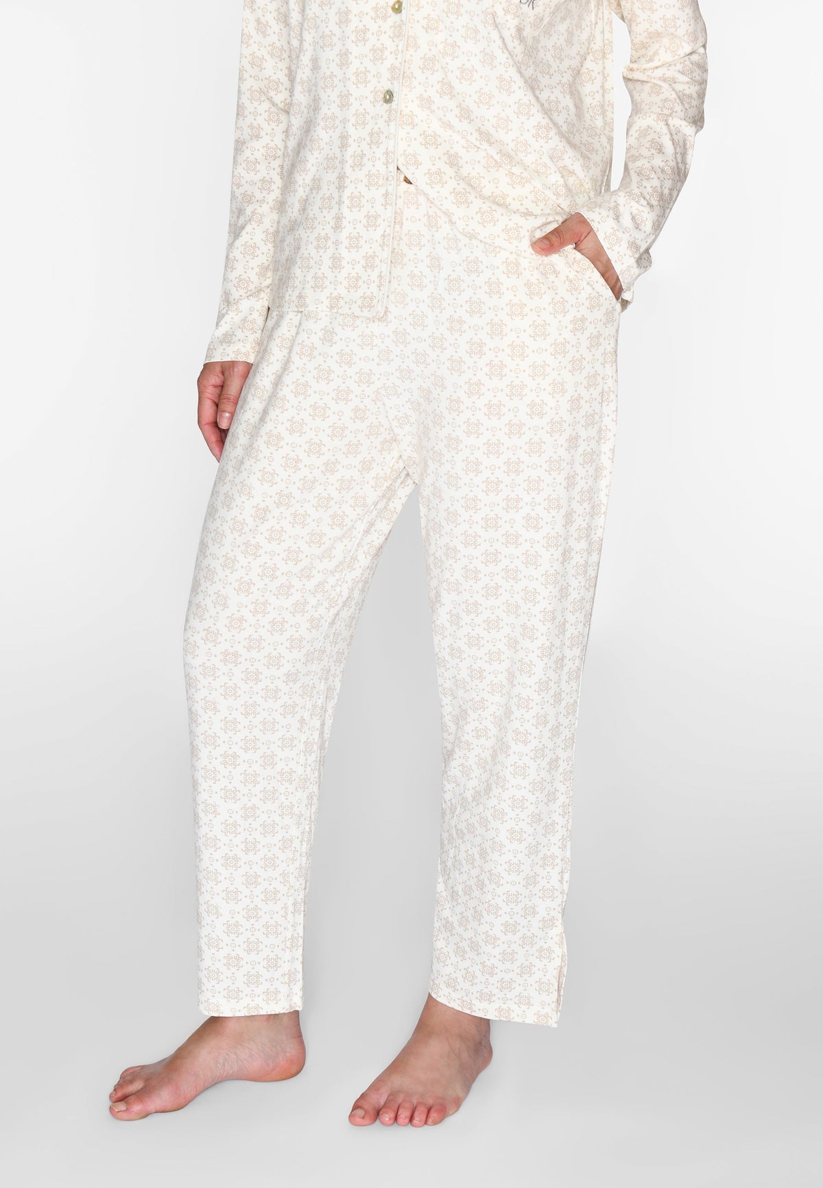 Charlot Crop Pants, Cement AOP – CCDK Copenhagen
