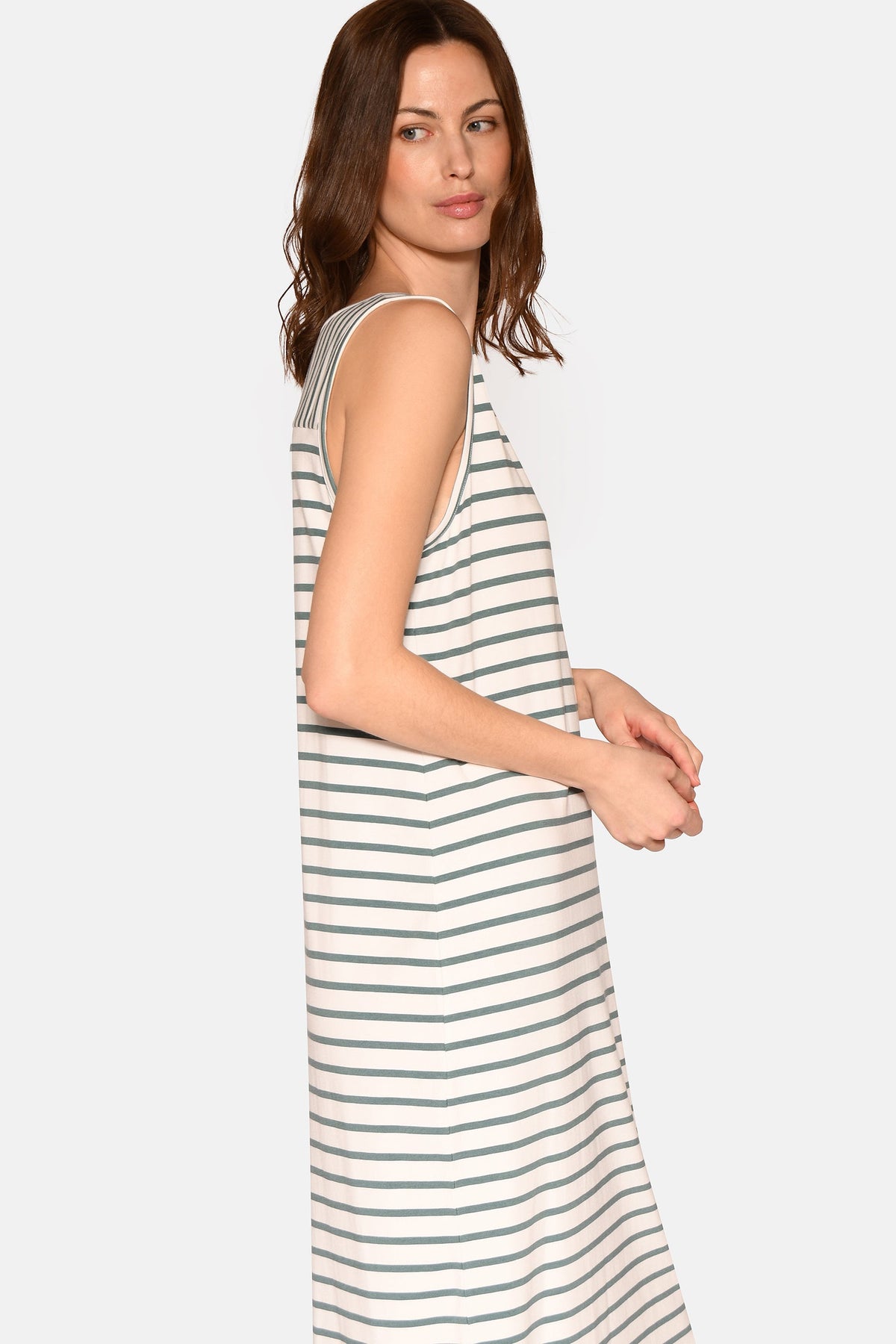 Anna Strap Dress, Sagebrush Green Stripe. – CCDK Copenhagen