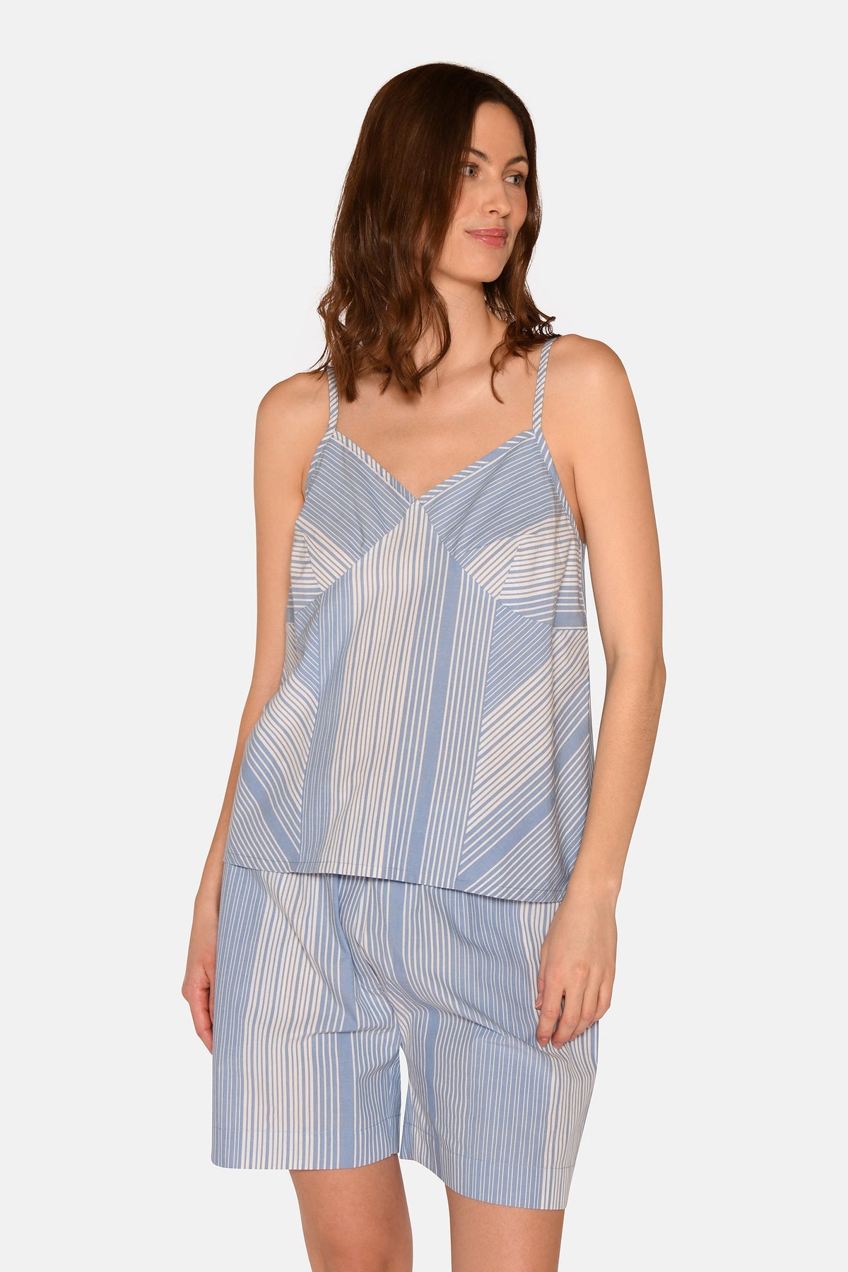 Runa Chemise Top, Azurine Stripe – CCDK Copenhagen