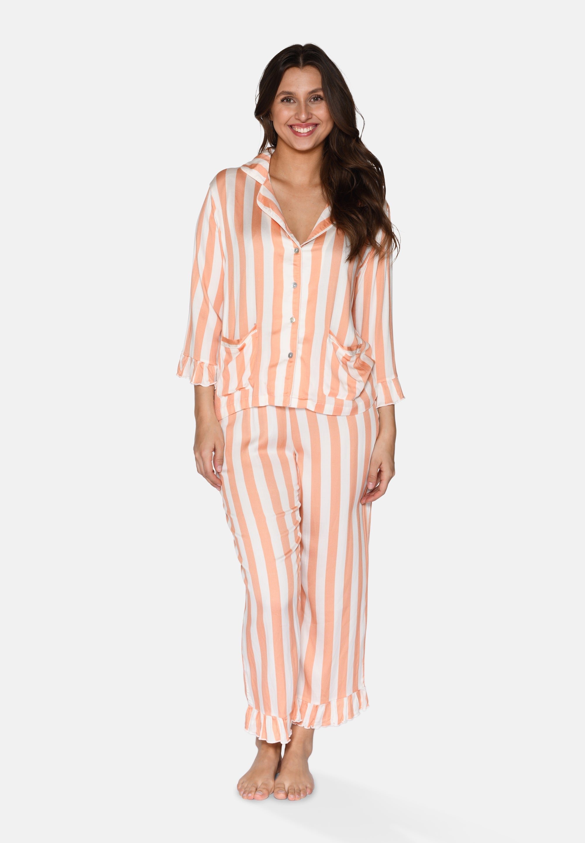 Saga Shirt, Coral Sands Stripe