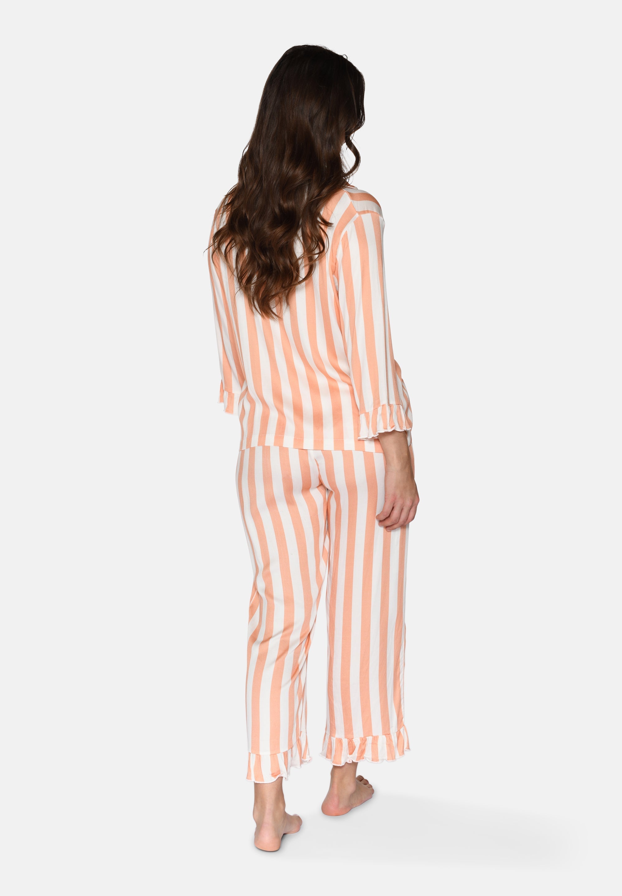 Saga Crop Pants, Coral Sands Stripe