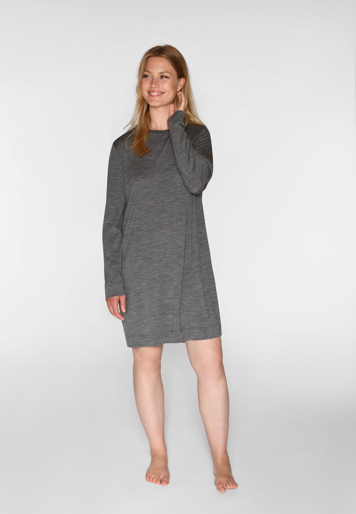 Marcia L/S Dress, Dark Grey Melange – CCDK Copenhagen