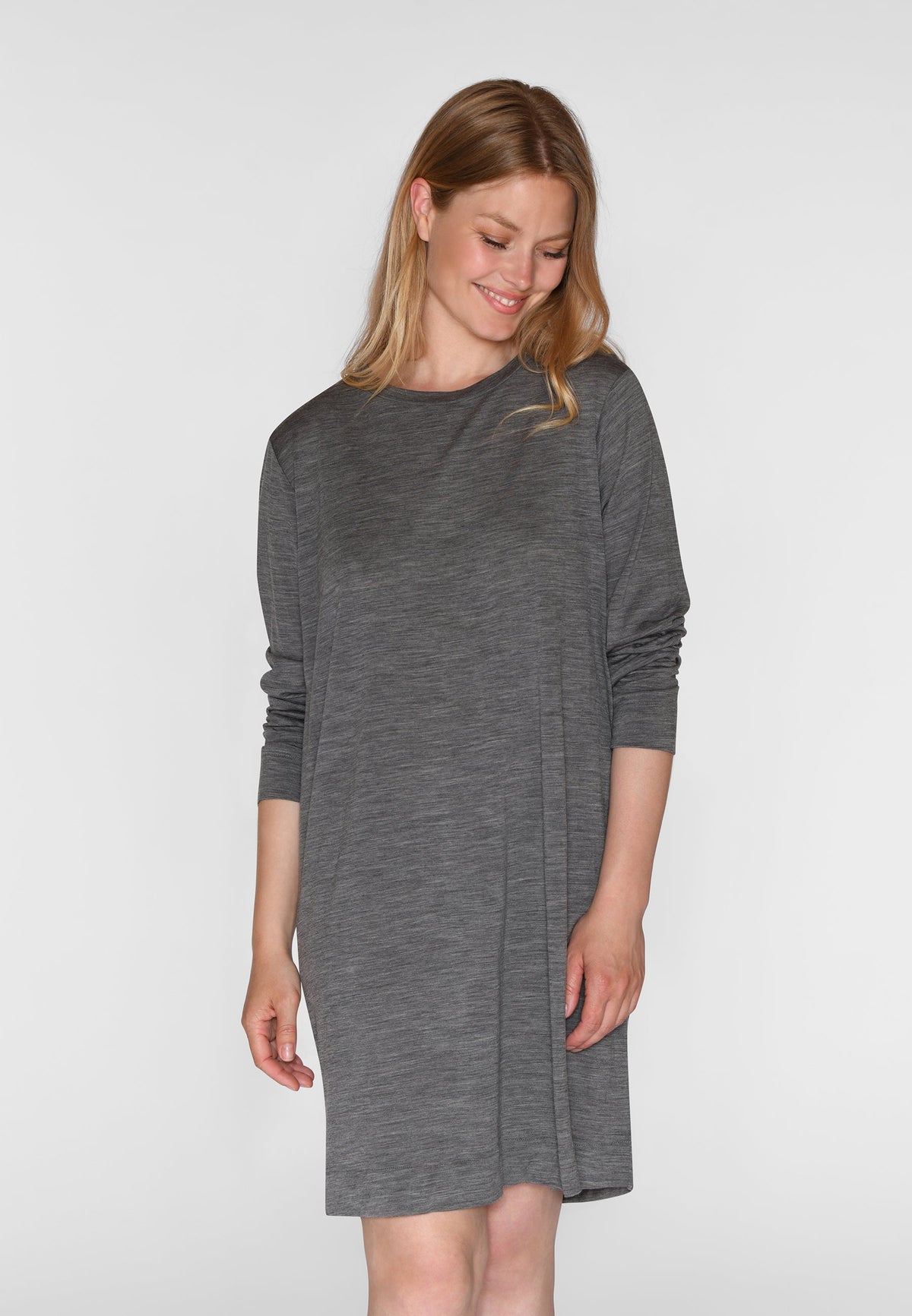 Marcia L/S Dress, Dark Grey Melange – CCDK Copenhagen