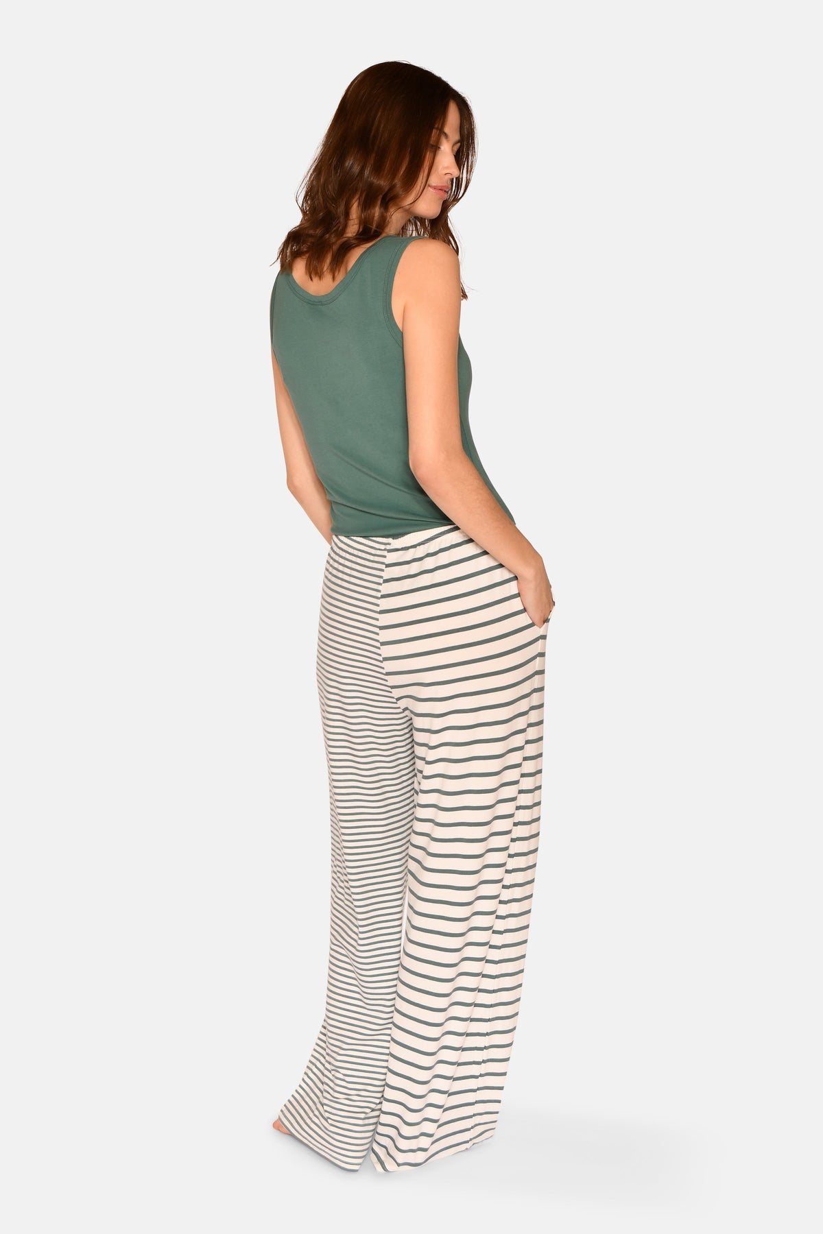 Amy Loose Pants, Sagebrush Green Stripe. – CCDK Copenhagen