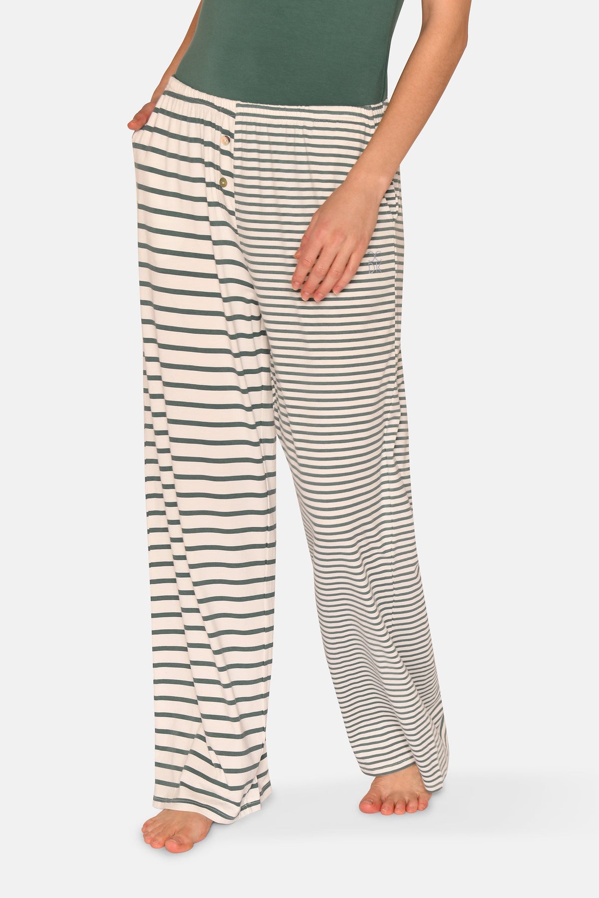 Amy Loose Pants, Sagebrush Green Stripe. – CCDK Copenhagen