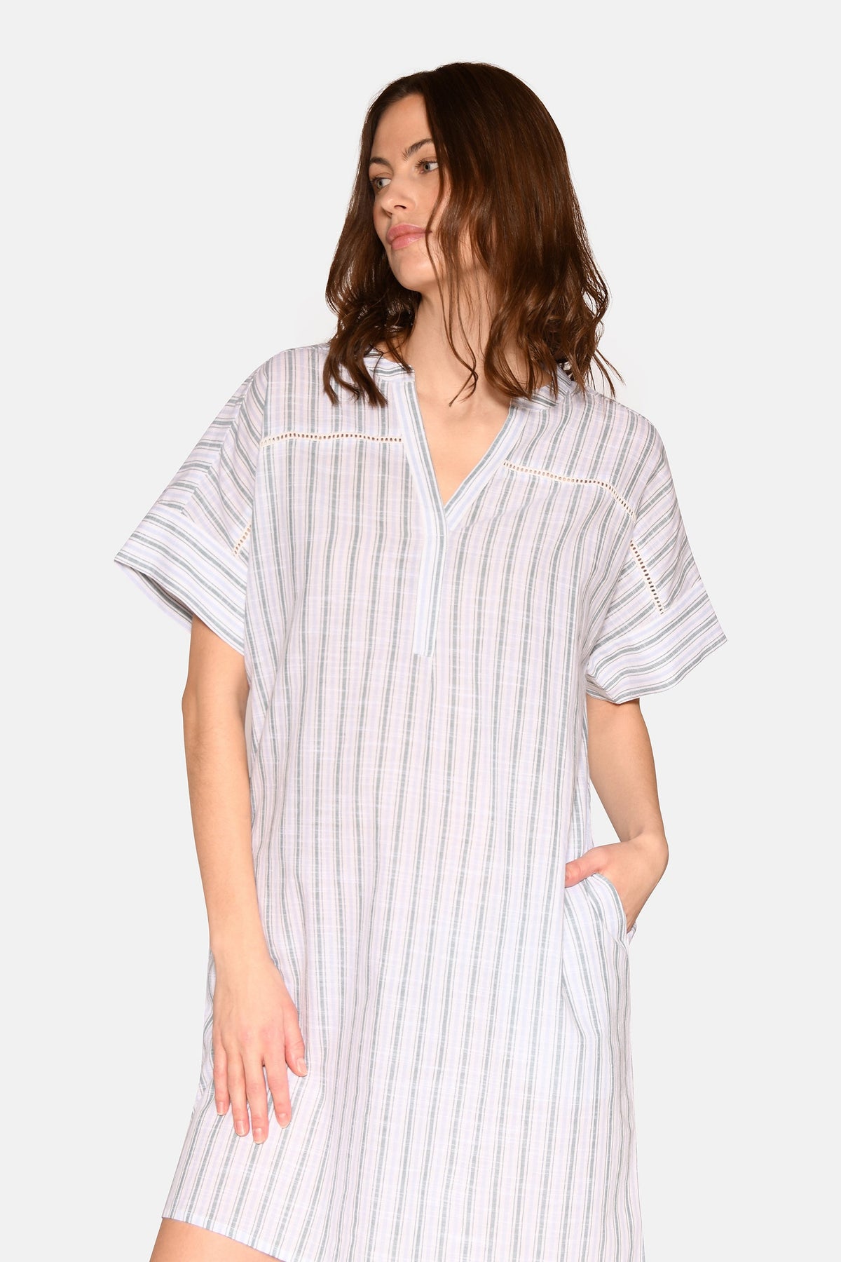 Aya Dress, Sagebrush Green Stripe – CCDK Copenhagen