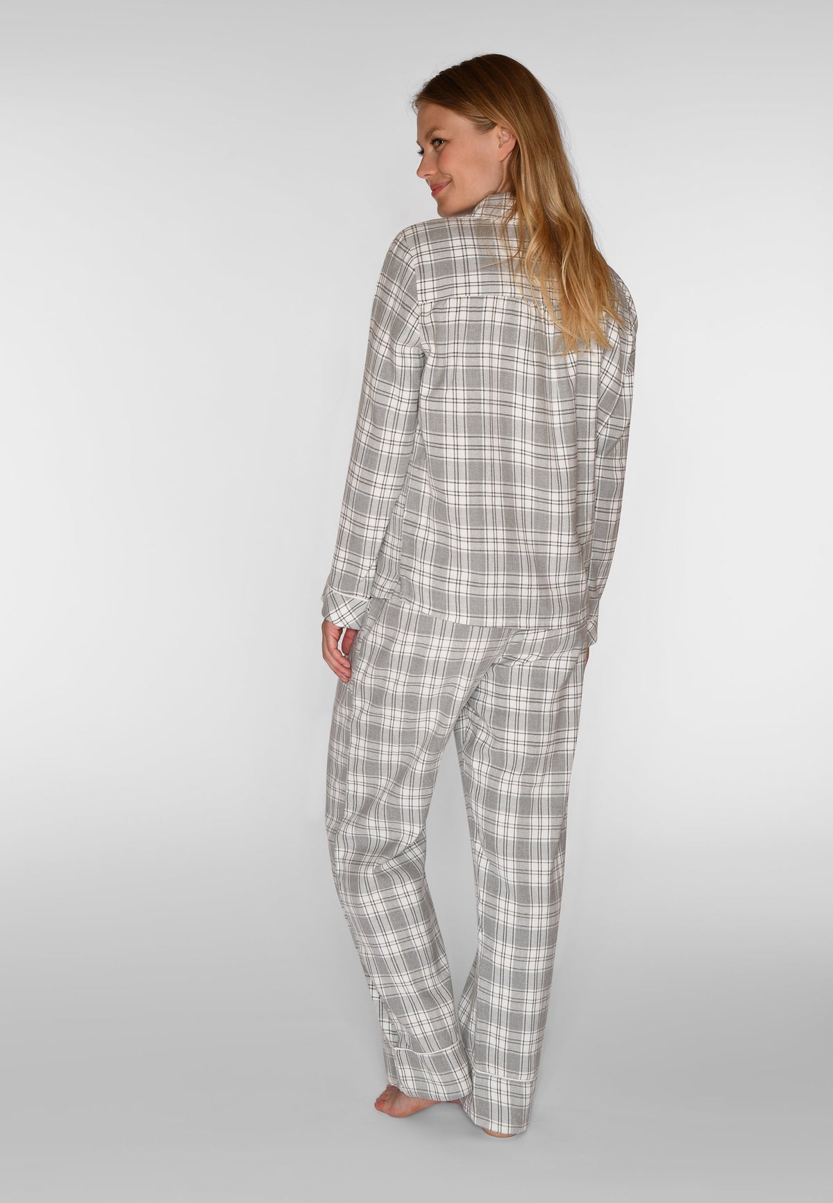 Helga Check Set, Grey Melange Check – CCDK Copenhagen