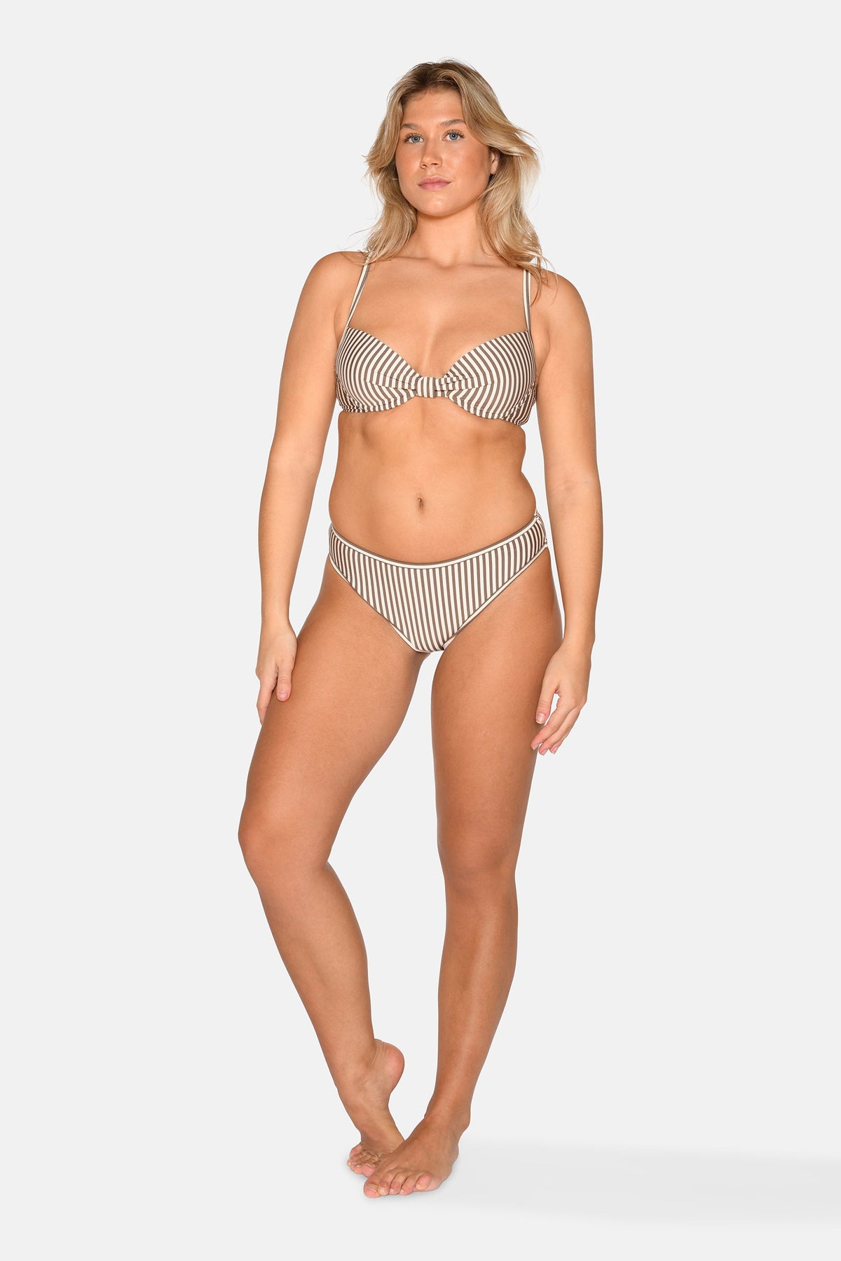 Demi Bikini Top Moulded w. Wire, Chocolate Chip Stripe – CCDK Copenhagen